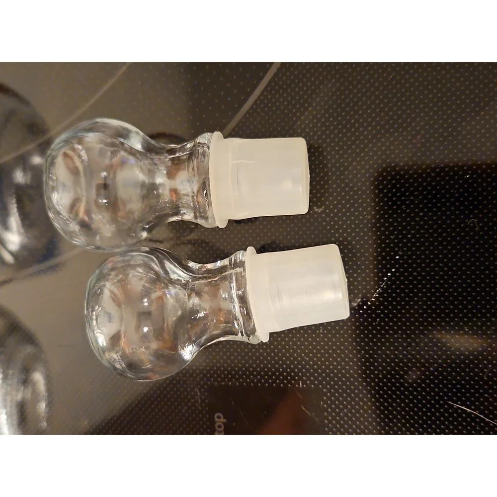 Vintage Anchor Hocking Cruet Set W/ Stoppers Oil & Vinegar Serving Set